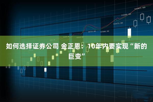 如何选择证券公司 金正恩：10年内要实现“新的巨变”