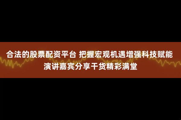 合法的股票配资平台 把握宏观机遇增强科技赋能 演讲嘉宾分享干货精彩满堂